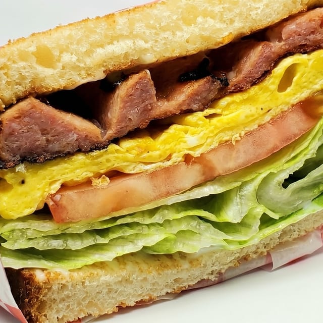 Polish Sausage & Egg Sandwich.