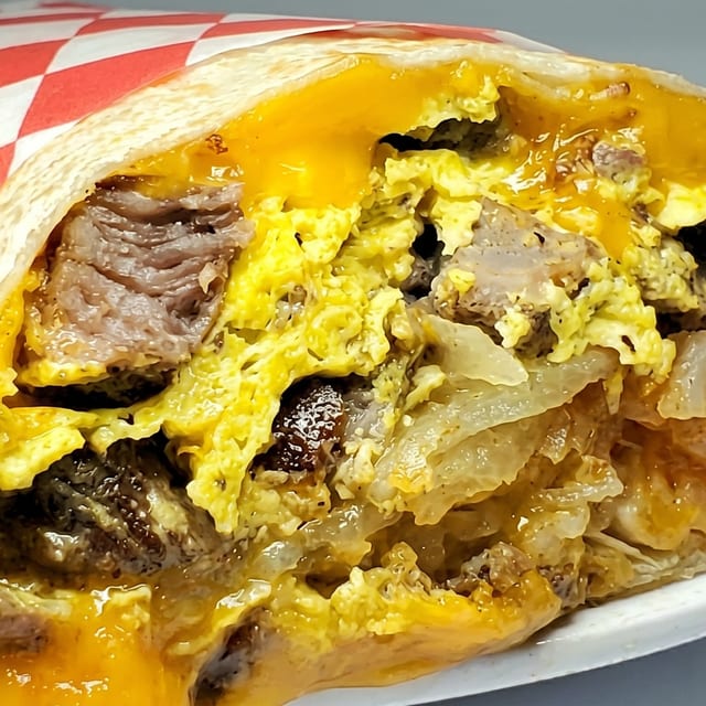 Asada Breakfast Burrito.